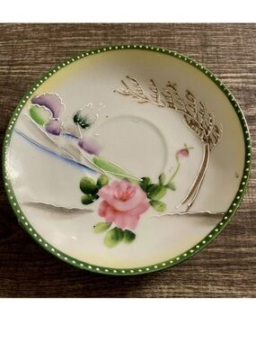 Vintage 1950’s Nippon Takito TT Chocolate Pot Hand Painted replacement saucer